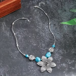 : Turquoise Western-Style Statement Necklace Collection – Vintage Boho Pendant Necklaces